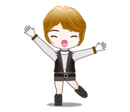 Boyish cute girl sticker #6489102