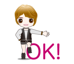 Boyish cute girl sticker #6489105