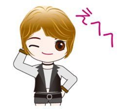 Boyish cute girl sticker #6489109
