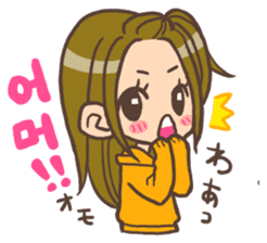 Hangul Girl sticker #6489270