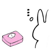 belly reduces rabbit sticker #6490031