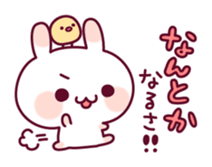 Plain words of a rabbit and the chick sticker #6490486