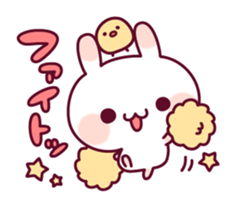 Plain words of a rabbit and the chick sticker #6490502