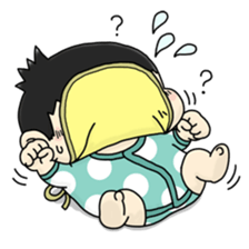 CUTE JAPANESE BABY STICKER sticker #6491114