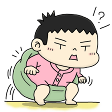 CUTE JAPANESE BABY STICKER sticker #6491137