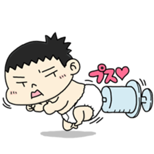 CUTE JAPANESE BABY STICKER sticker #6491150