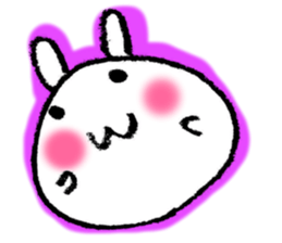 Face marks of rabbits. sticker #6495432