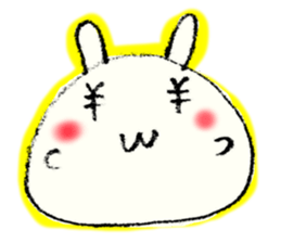 Face marks of rabbits. sticker #6495450