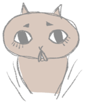 big eyes cat sticker #6496872