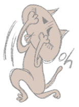 big eyes cat sticker #6496873