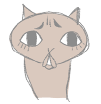 big eyes cat sticker #6496875