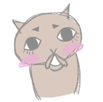 big eyes cat sticker #6496876