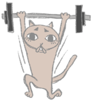 big eyes cat sticker #6496877