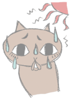 big eyes cat sticker #6496881