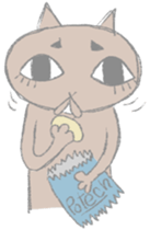 big eyes cat sticker #6496883