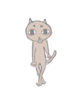 big eyes cat sticker #6496885