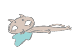 big eyes cat sticker #6496889