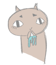 big eyes cat sticker #6496890