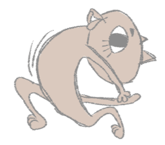 big eyes cat sticker #6496891