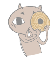 big eyes cat sticker #6496894