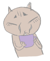 big eyes cat sticker #6496895