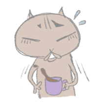 big eyes cat sticker #6496896