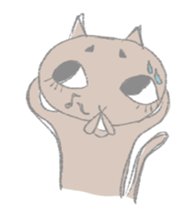 big eyes cat sticker #6496899