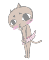 big eyes cat sticker #6496901