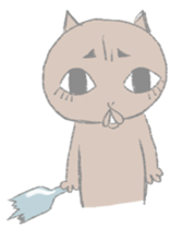 big eyes cat sticker #6496904