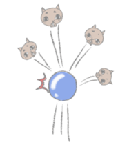 big eyes cat sticker #6496911