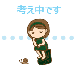 Colorful stickers with a cute girl sticker #6497335