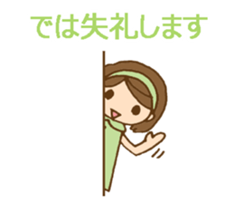 Colorful stickers with a cute girl sticker #6497350