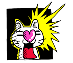 Heart Nose Cat sticker #6497850