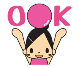 Rhythmic gymnastic girls sticker #6498232