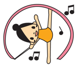 Rhythmic gymnastic girls sticker #6498246
