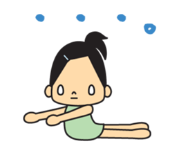 Rhythmic gymnastic girls sticker #6498262