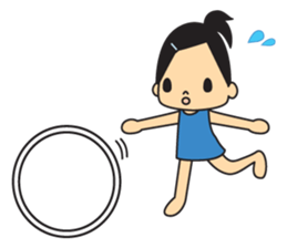 Rhythmic gymnastic girls sticker #6498263