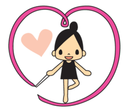 Rhythmic gymnastic girls sticker #6498270