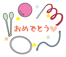 Rhythmic gymnastic girls sticker #6498271