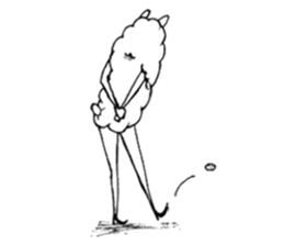 Alpaka with heels sticker #6498915