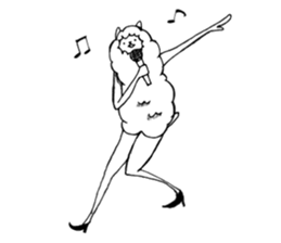 Alpaka with heels sticker #6498919