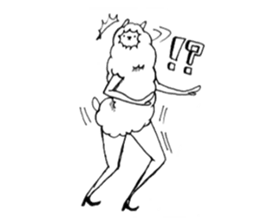 Alpaka with heels sticker #6498925