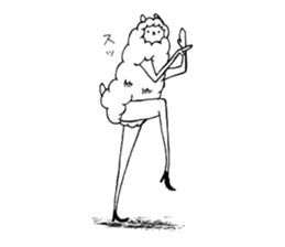 Alpaka with heels sticker #6498927