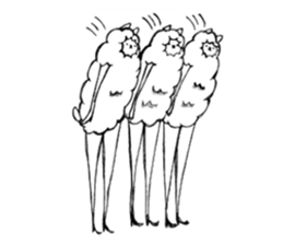 Alpaka with heels sticker #6498933