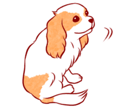 Kawaii Dog!! Cavalier Sticker sticker #6500289