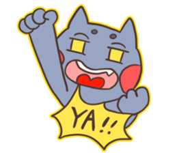 cat's happy time sticker #6500985