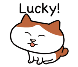Happy life with a cat (English) sticker #6501162