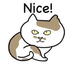 Happy life with a cat (English) sticker #6501168