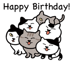 Happy life with a cat (English) sticker #6501188