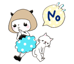 Cat eyes girl (nekome-chan) sticker #6503202